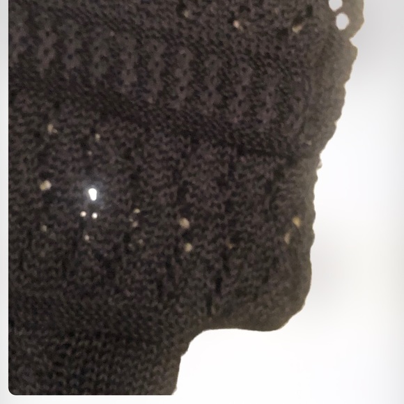 NWOT Banana Republic Black Sweater Women’s Linen Blend Short Sleeve SZ M - Picture 4 of 7